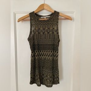 Gold and black shimmery top